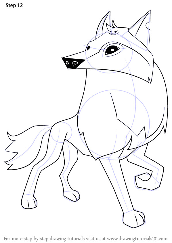 learn how to draw arctic wolf from animal jam animal jam step by step drawing tutorials