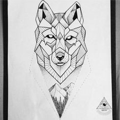 znalezione obrazy dla zapytania geometric wolf geometrischer wolf tattoo tattoo on white wolf tattoo