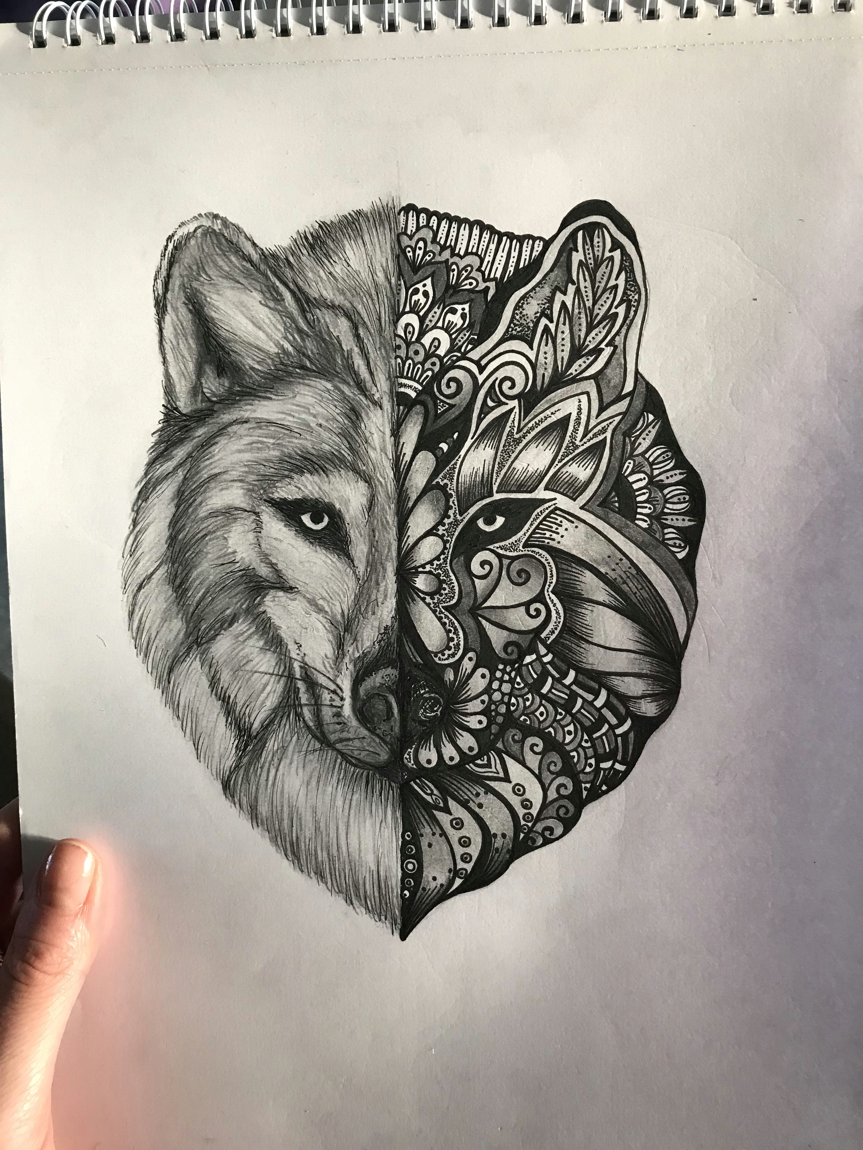 wolf mandala instagram samigray tattoo art