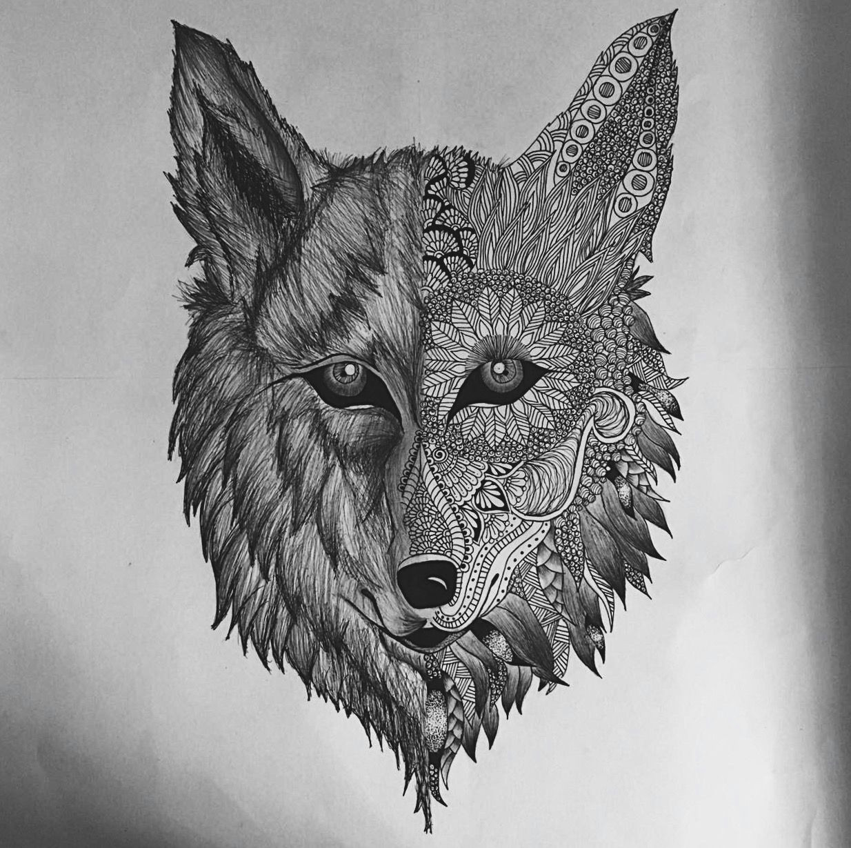 wolf wolfmandala animal mandala