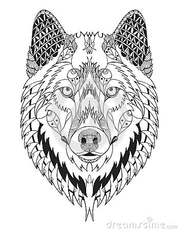 zentangle stock photos images amp pictures 12 030 images simple wolf