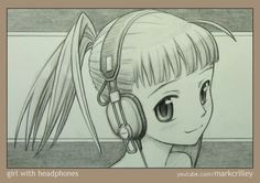 manga girl with headphones by mark crilley manga drawing manga art manga books