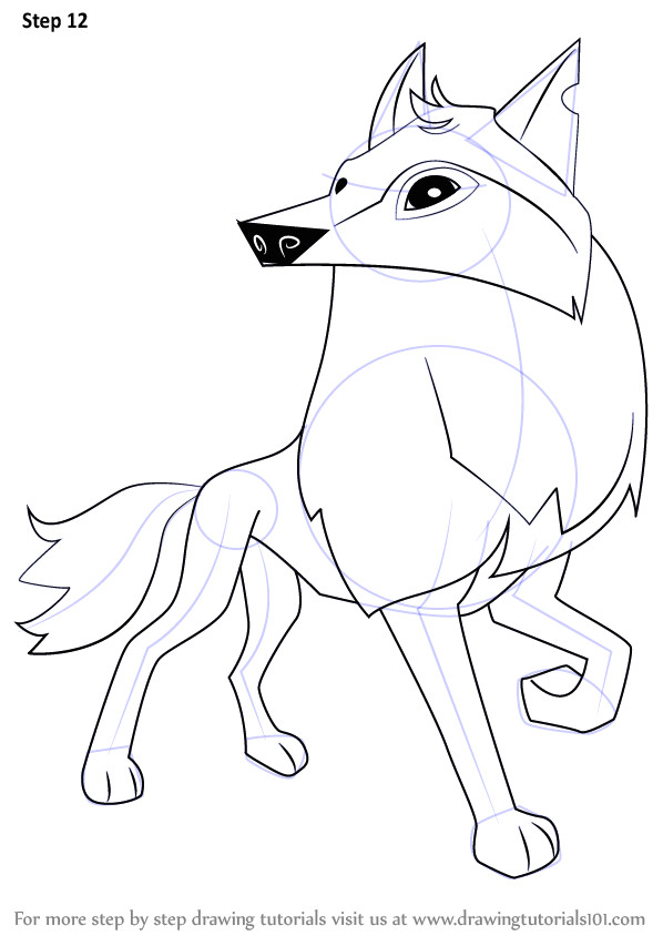 learn how to draw arctic wolf from animal jam animal jam step by love it animal jam animal drawings drawings