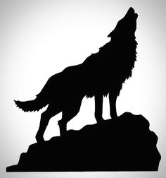 wolf silhouette silhouettes wolves draw drawing animal animals
