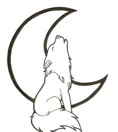 cartoon howling wolf coloring pages