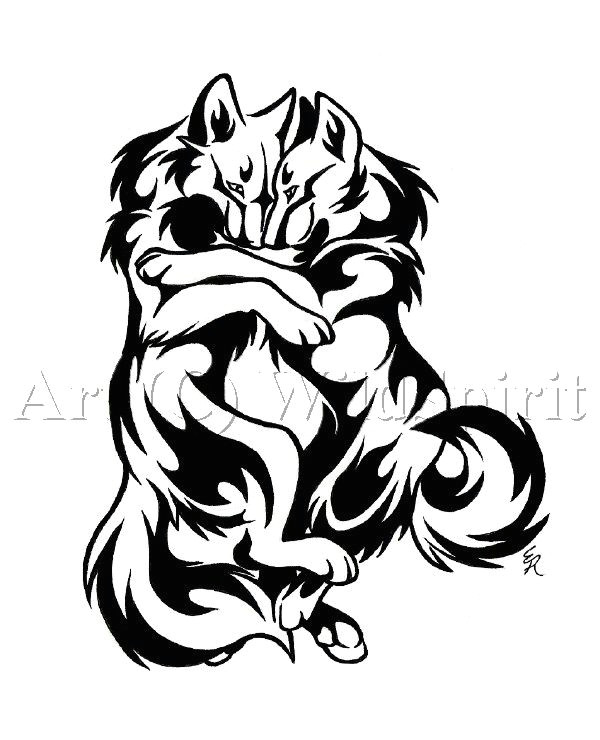 cuddle wolves tattoo design by wildspiritwolf on deviantart