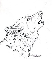 free to color only howling wolf line art for you guys if you trace and or flat out use this image in any form of profit you will be taken to