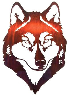 wolf portrait laser cut metal wall art schilder scherenschnitt naturmaterialien metall vorlagen