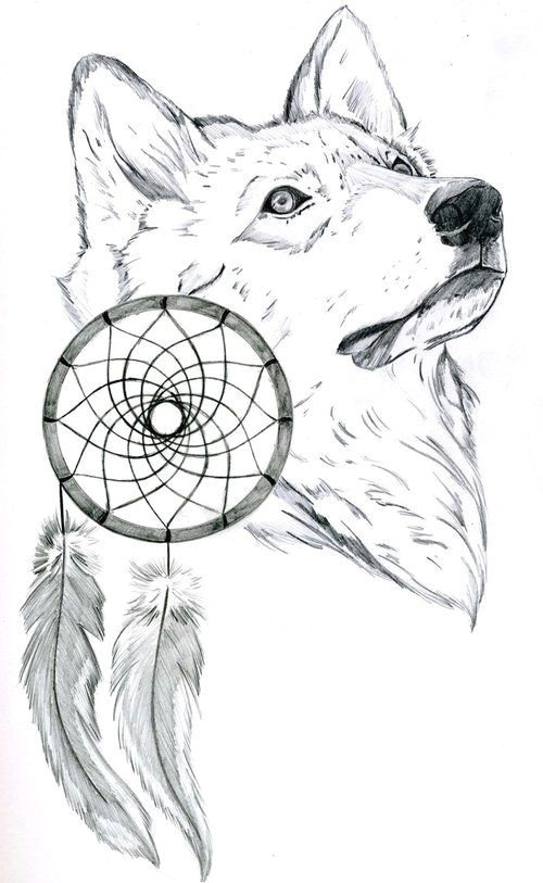 wolf love drawing we heart it drawing wolf and white dream catcher