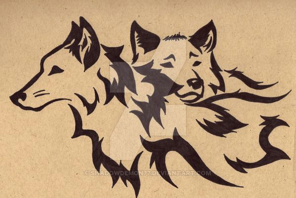 tribal wolf mates three by shadowdemon77 on deviantart