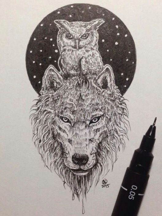 amazing owl and wolf pic by kerby rosanes may have to get this as my next tattoo