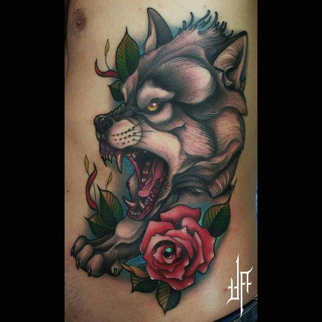 tattoo wolf neo traditional buscar con google