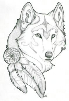 wolf tattoo design