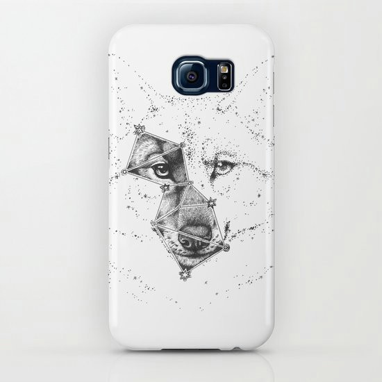 wolf constellation lupus black white iphone case by laurenawilliamson society6