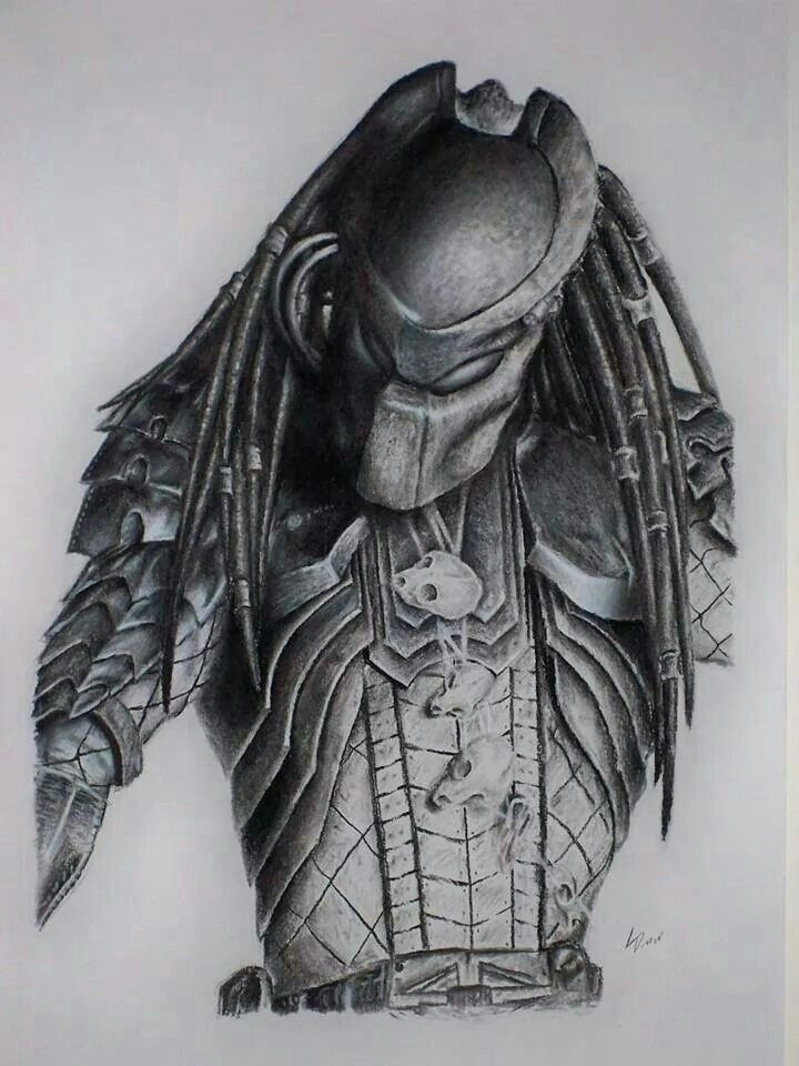 predator pencil drawing by louie diaz wolf predator predator art alien vs predator