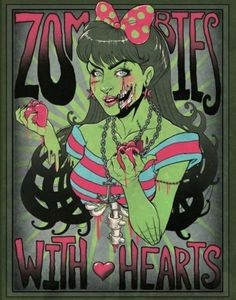 zombies with hearts illustration by hezaa kiki h a the z word