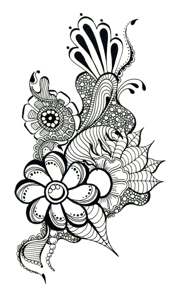 doodle art floral drawing doodleaddicted com sharpie pen