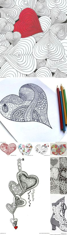 zentangle valentine s day ideas sgraffito valentinstag liebe zen stricheleien buchkunst hearts