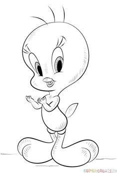 how to draw tweety bird step by step drawing tutorials for kids and beginners