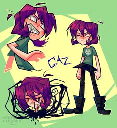 comic gaz invader zim by krooked glasses on deviantart gir from invader zim