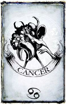 cancer gothic art art drawings creepy drawings zodiac art astrology zodiac