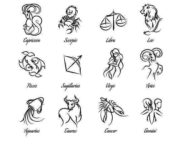 hand drawn astrological zodiac icons icons creative market