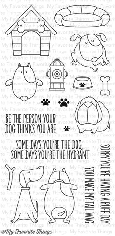 my favorite things you make my tail wag clear stamps bb13