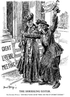 cartoon from punch magazine published in 1906 satirical cartoons political cartoons anti suffrage