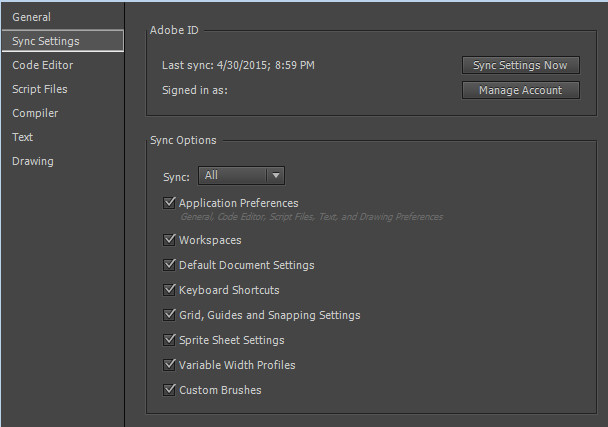 sync settings preferences png