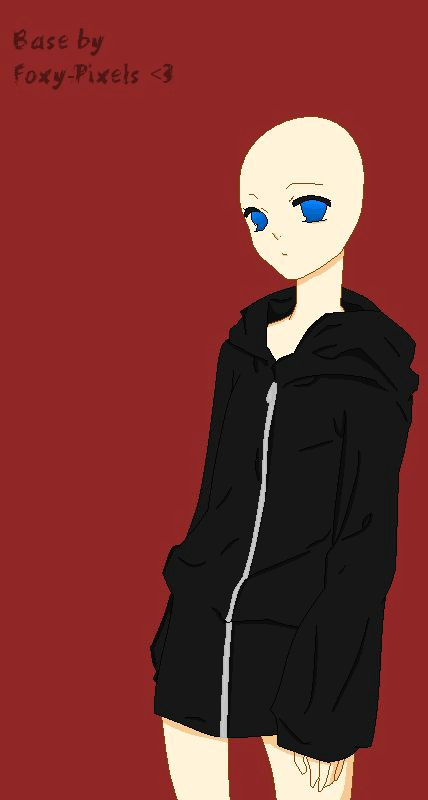 Anime Drawing with Hoodie Anime Base Hood Cloak E993 Com