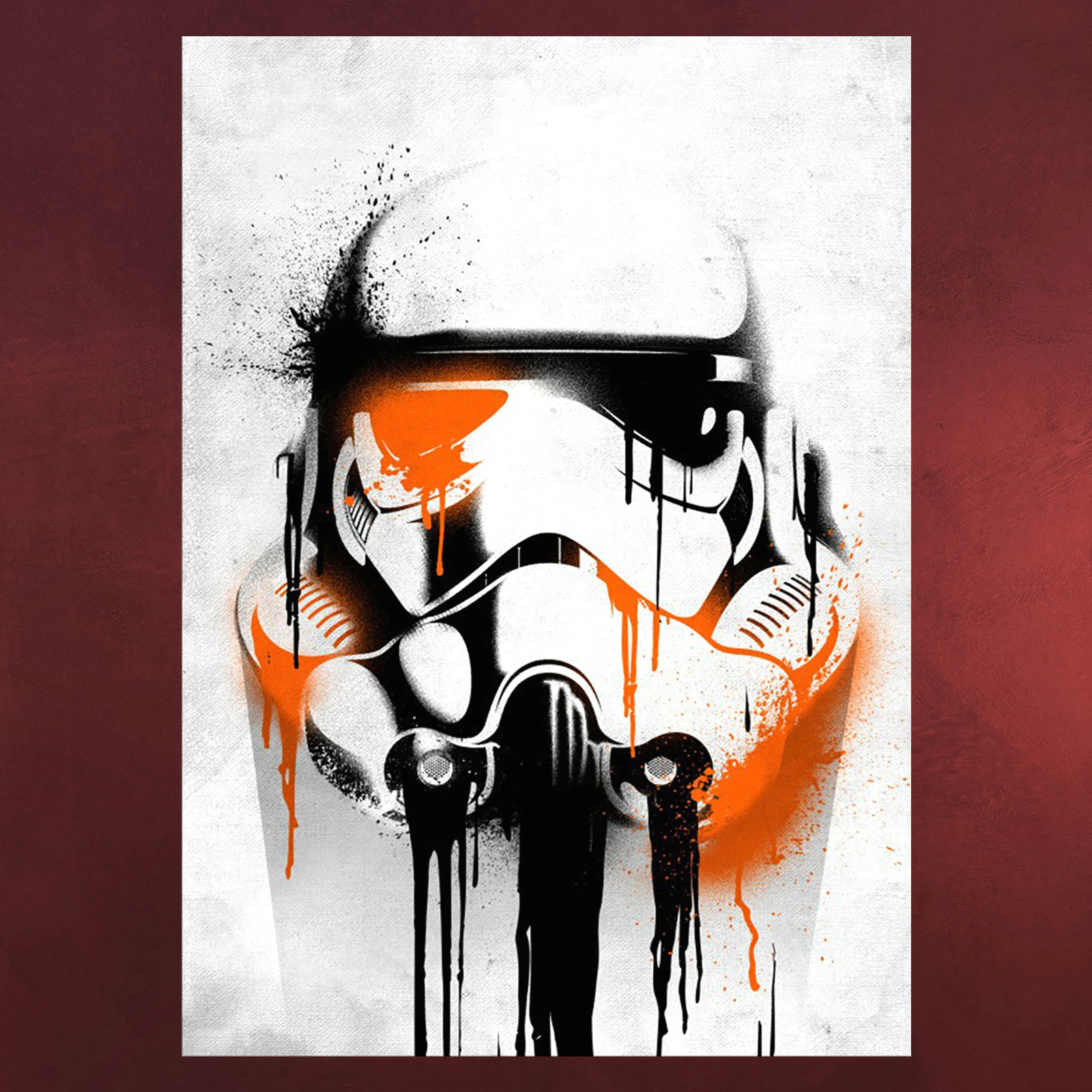 Anime Drawing with Hoodie Star Wars Stormtrooper Banksy Metall Poster