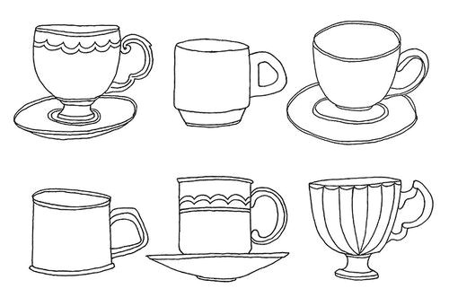 Coffee Mug Drawing Easy Tea Cups Tea Cup Drawing Drawings Easy Drawings