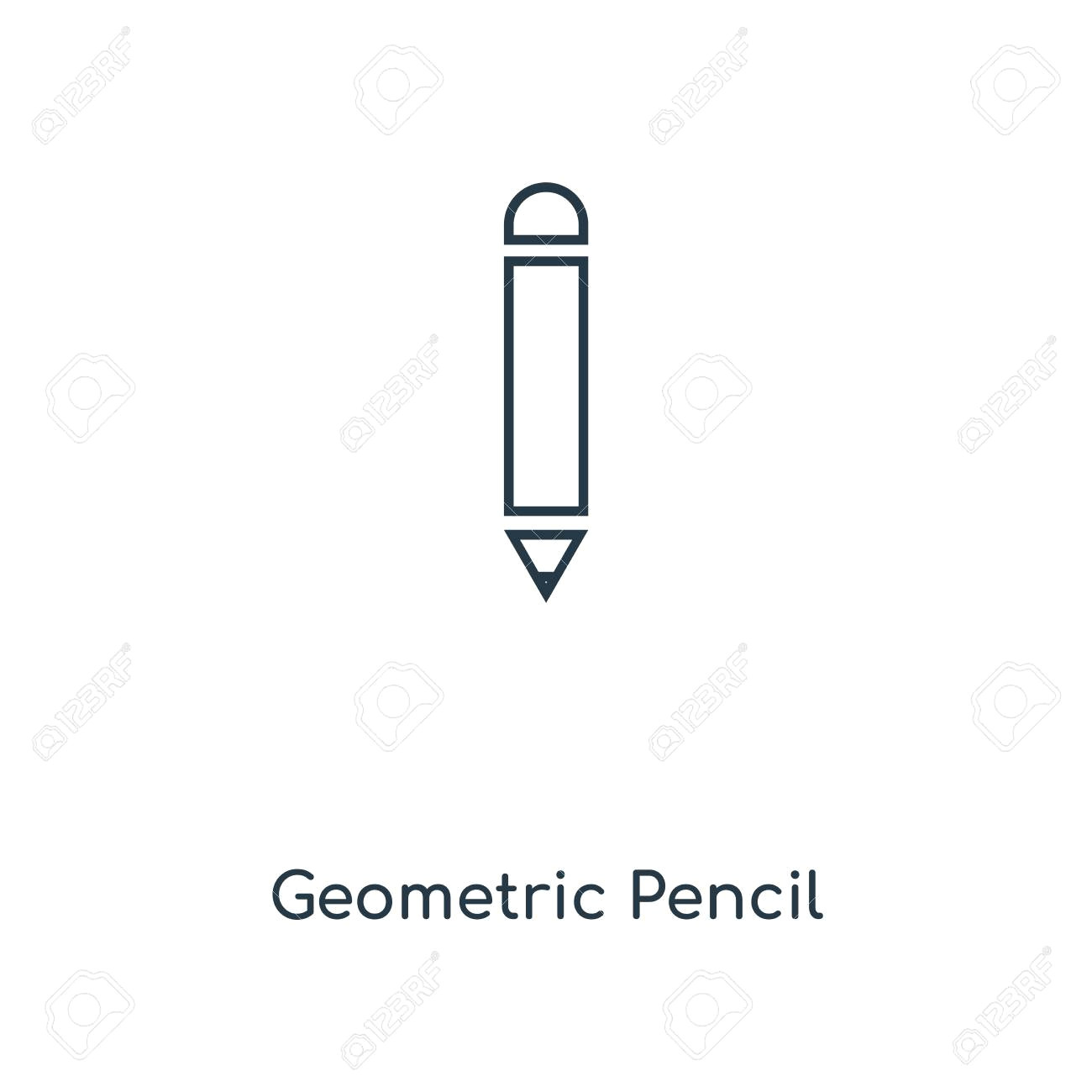 113550749 geometric pencil concept line icon linear geometric pencil concept outline symbol design this simple jpg