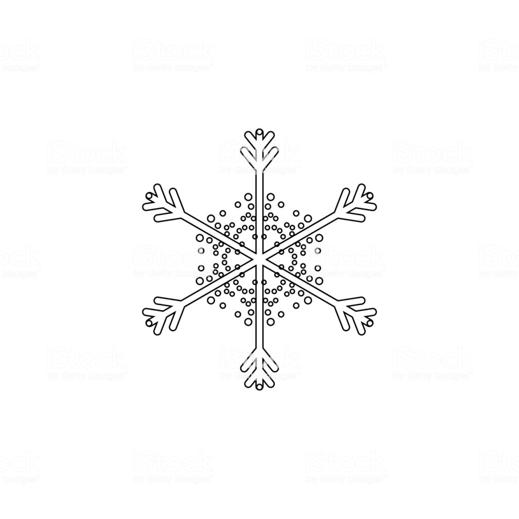 snowflake icon christmas and winter theme simple outline illustration vector id1074058214