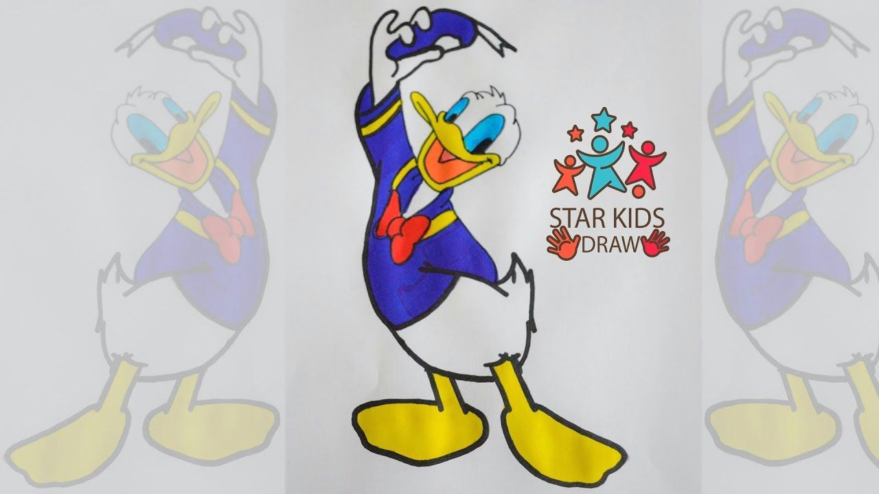 Easy Duck Pictures to Draw Drawing and Coloring Donald Duck Step by Step Easy