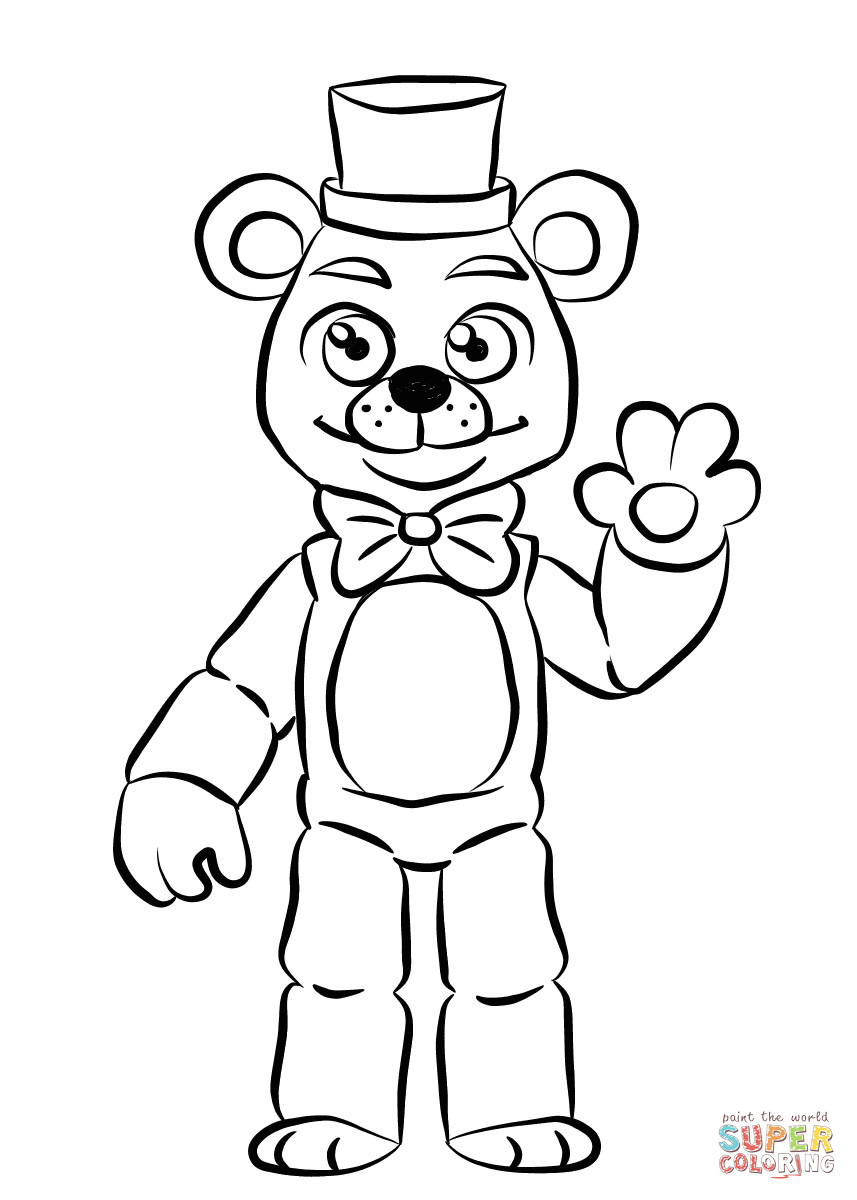 golden freddy coloring page png