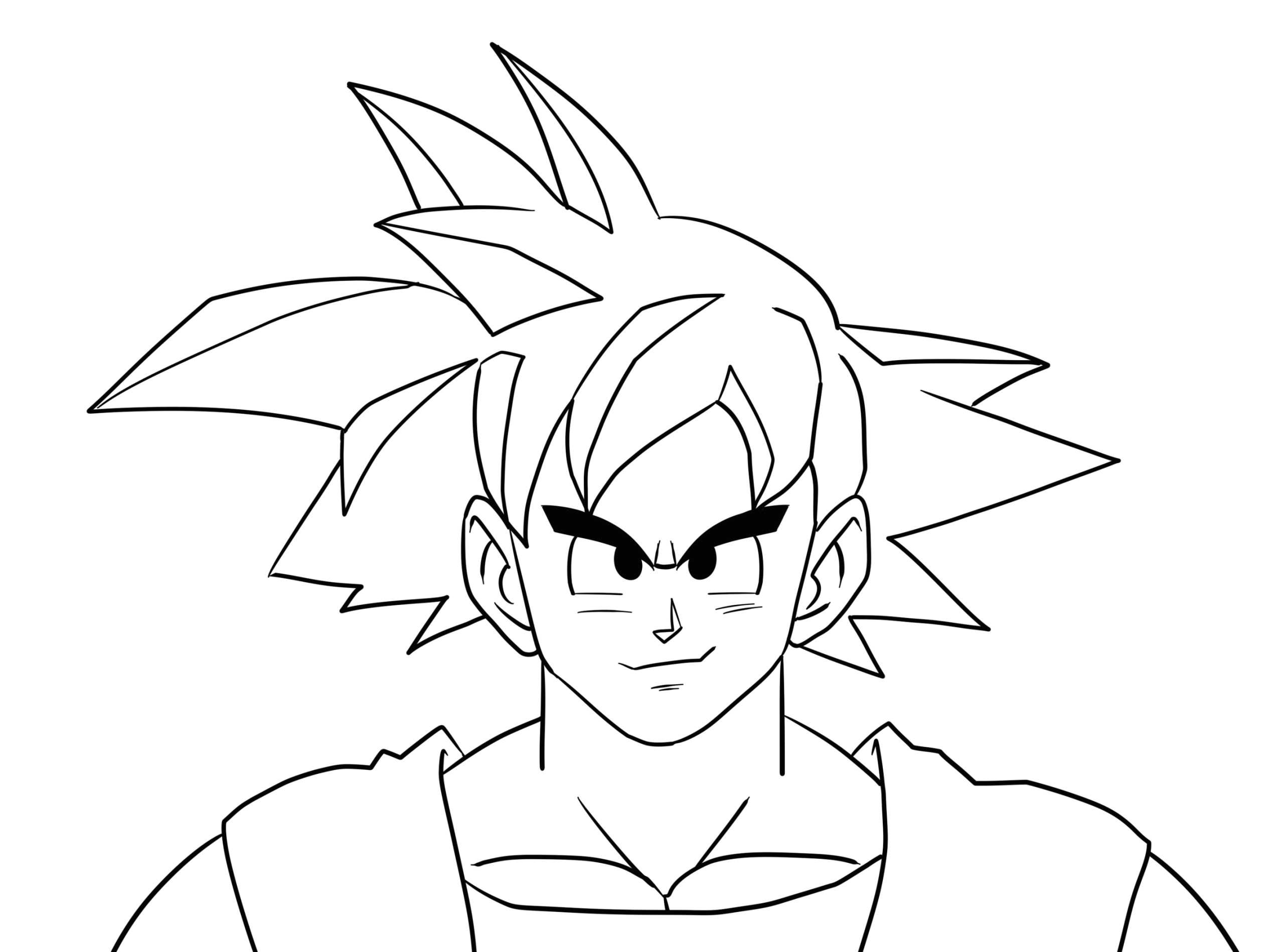 drawing simple ideas how to draw goku 14 steps with wikihow of drawing simple ideas scaled jpg