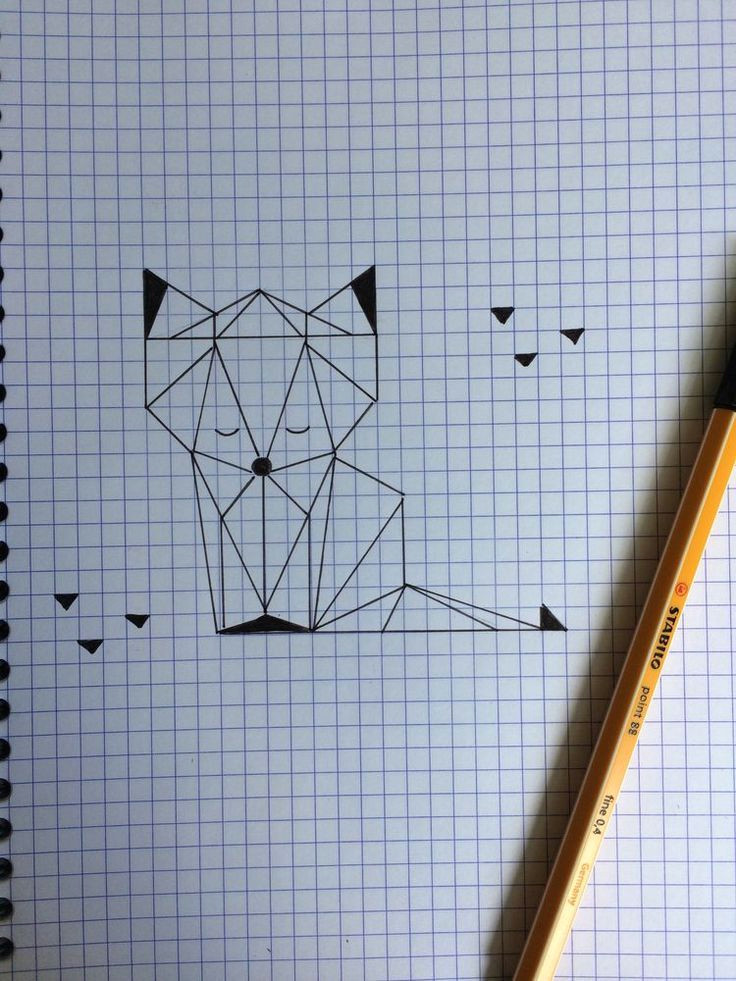 Graph Drawing Easy Teach Kid Make A Fox with Triangle Fox Kid Teach