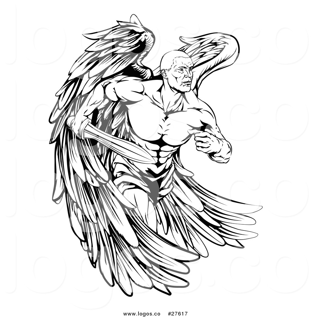 fbafbb5d74598a7539aa0e7f27ae73d5 vector logo of a black and white muscular male guardian angel with 1024 1044 jpeg