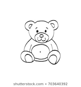 teddy bear sketch drawing on 260nw 703640392 jpg