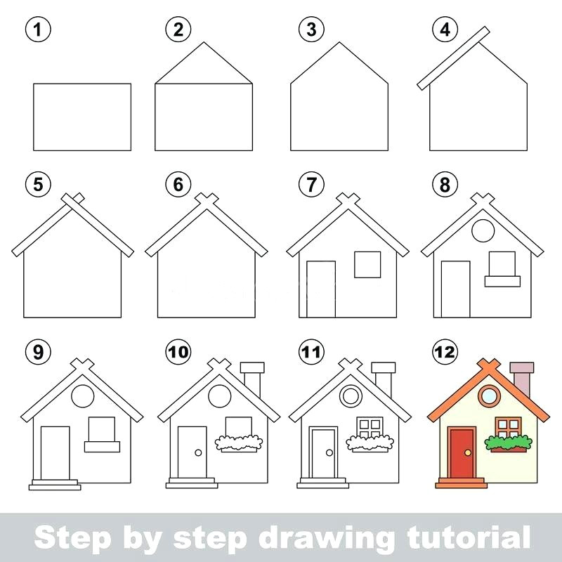 how to draw a house step by step how to draw a haunted house step by step dragoart draw dog house step by step jpg