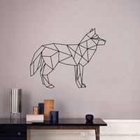 dlm2 black geometric animal dog wolf wall jpg