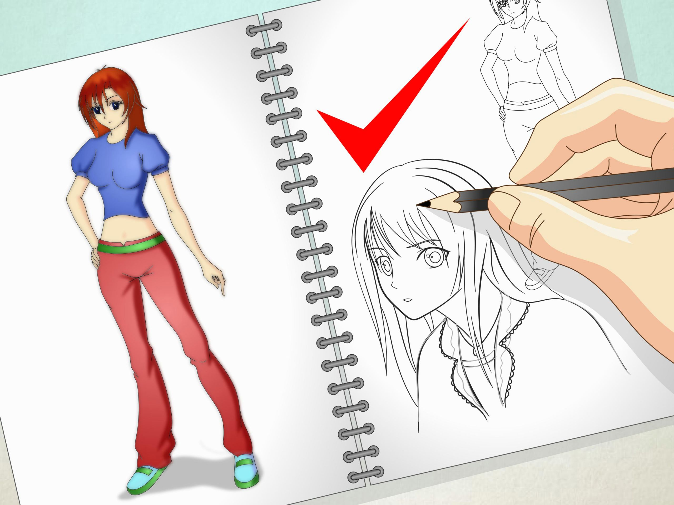 draw manga characters step 6 jpg