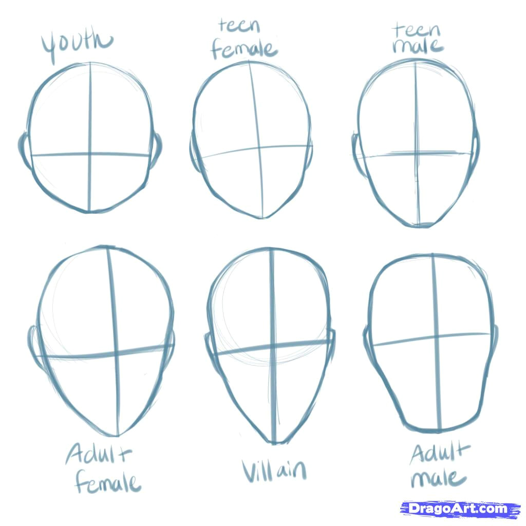 how to draw manga heads step 1 1 000000135185 5 jpg