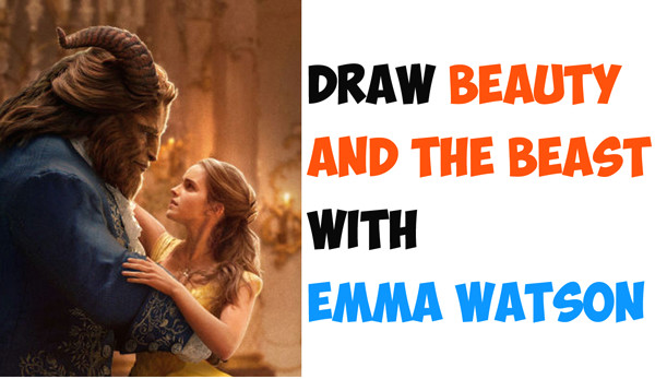 howtodraw realistic beauty and the beast with emma watson 2017 easy steps drawing lesson jpg