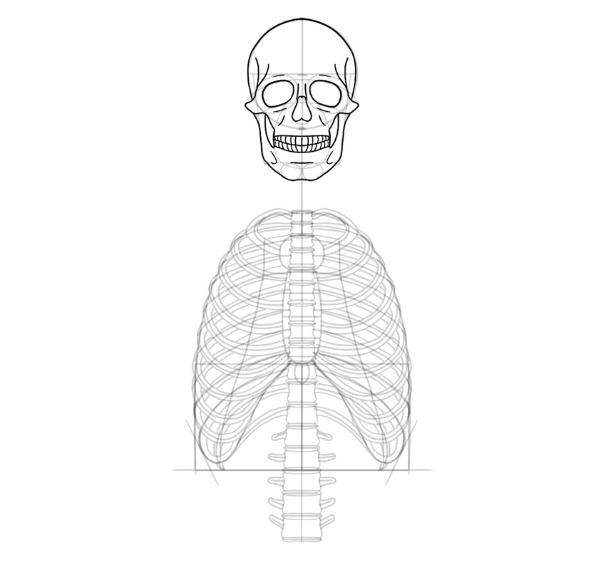 how to draw skeleton 1 18 png