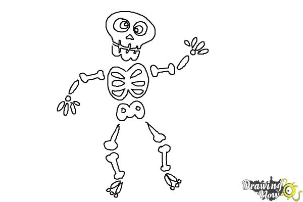 how to draw skeleton for kids step 15 jpg