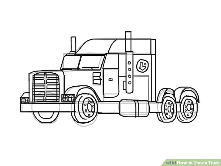 How to Draw Truck Easy 2 Easy Ways to Draw A Truck with Pictures Wikihow