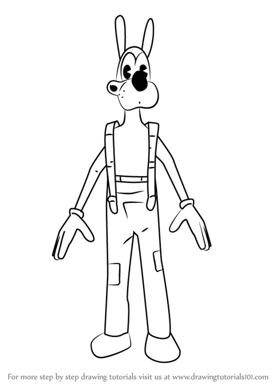 how to draw boris from bendy and the ink machine step 0 png