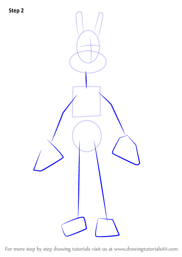 how to draw boris from bendy and the ink machine step 2 png